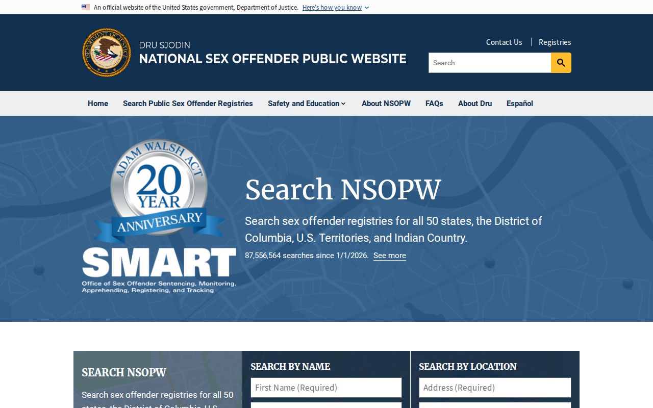 Howell County sex offender check extended through the national NSOPW registry search
